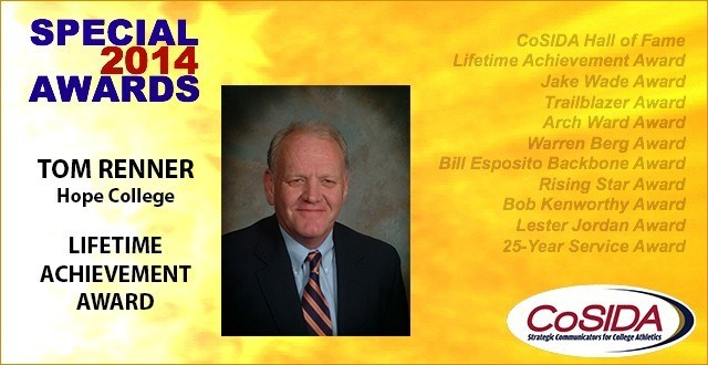 Lifetime Achievement Award Salute: Tom Renner, Hope College